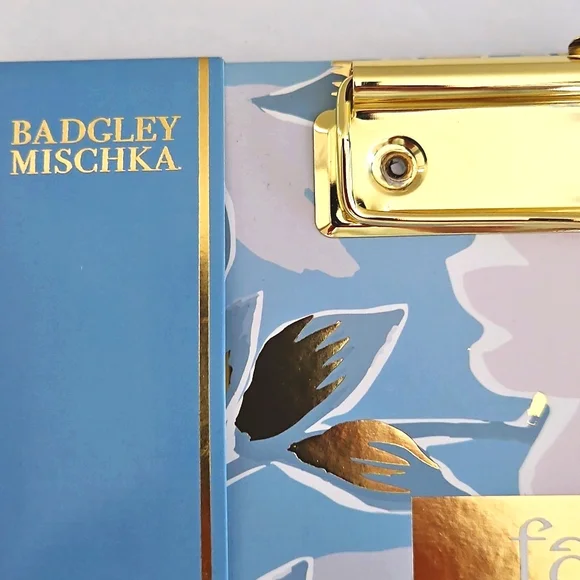 Badgley Mischka NWT Floral/Gold Motif Clipboard Set - Picture 2 of 9